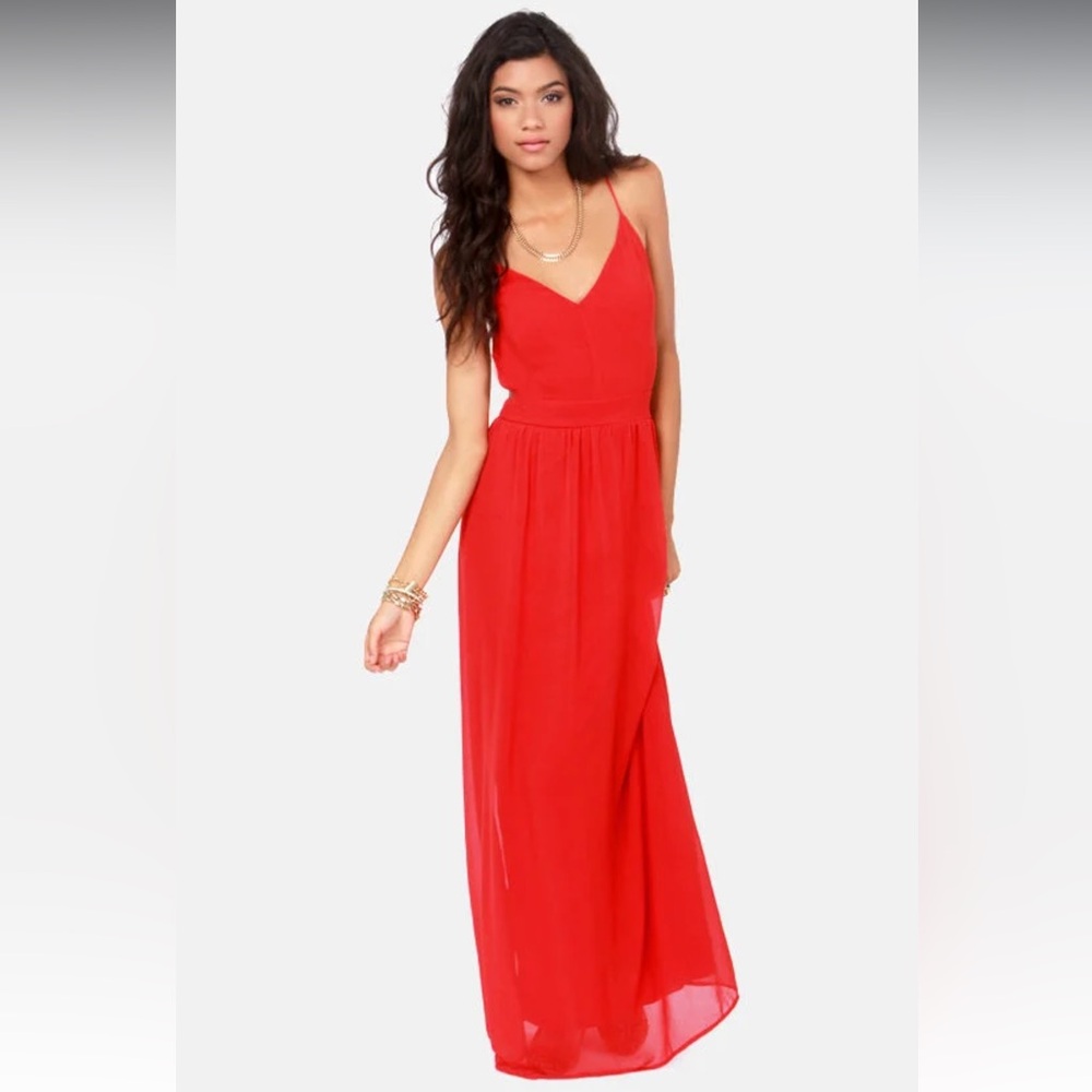 Rooftop Garden Backless Red Dress View 2